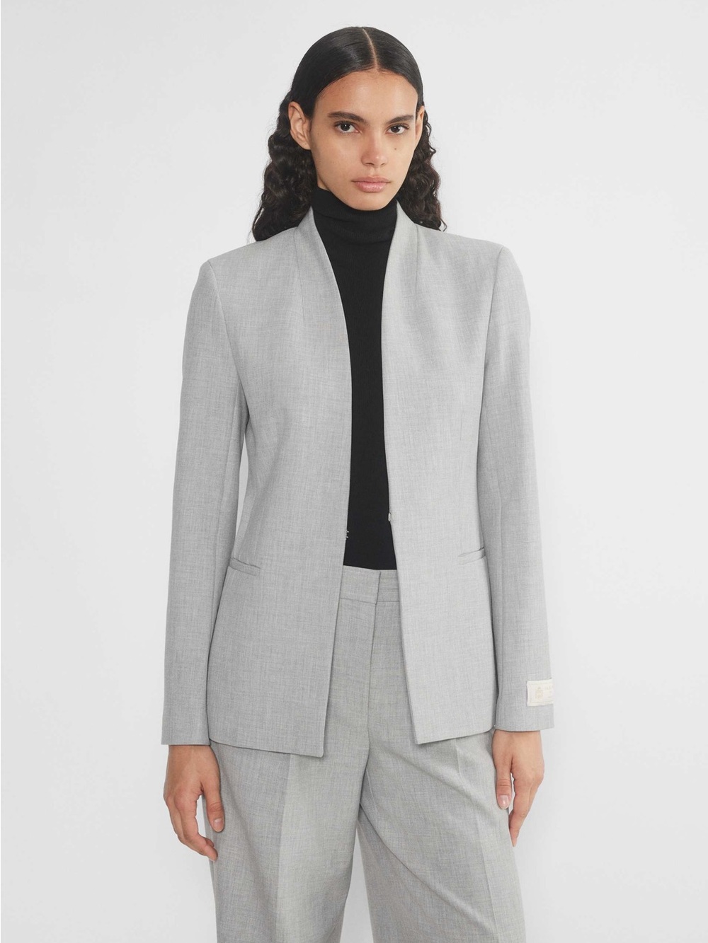 Aritzia Babaton Commerce Blazer Heather Chrome